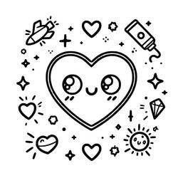 Heart (Others) coloring page #213150 to print and color