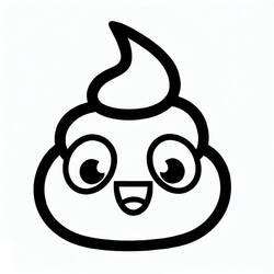 Coloring page: Poop (Poop Emoji) (Others) #190905 - Free Printable Coloring Pages