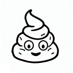 Coloring page: Poop (Poop Emoji) (Others) #190910 - Free Printable Coloring Pages