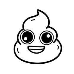 Coloring page: Poop (Poop Emoji) (Others) #190915 - Free Printable Coloring Pages