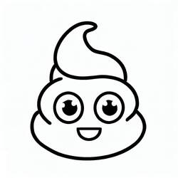 Coloring page: Poop (Poop Emoji) (Others) #190916 - Free Printable Coloring Pages