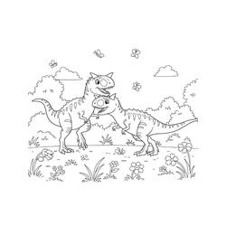Carnotaurus (Prehistoric Animals) coloring page #221241 to print and color