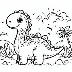 Dinosaur (Prehistoric Animals) coloring page #216728 to print and color