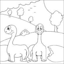 Dinosaur (Prehistoric Animals) coloring page #5586 to print and color