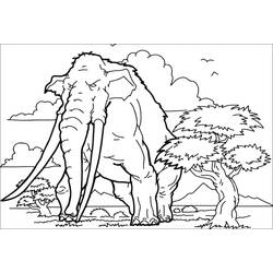 Coloring page: Mammoth (Prehistoric Animals) #212532 - Free Printable Coloring Pages
