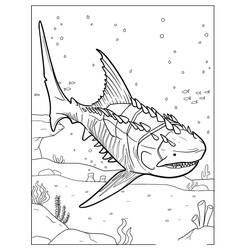 Megalodon (Prehistoric Animals) coloring page #220695 to print and color