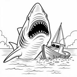 Megalodon (Prehistoric Animals) coloring page #220702 to print and color