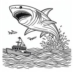 Megalodon (Prehistoric Animals) coloring page #220704 to print and color