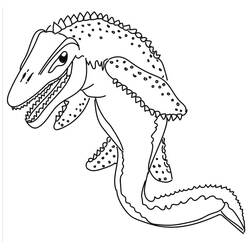 Coloring pages: Mosasaurus - Free Printable Coloring Pages