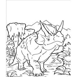 Coloring pages: Triceratops - Free Printable Coloring Pages