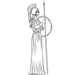 Coloring pages: Athena - Free Printable Coloring Pages