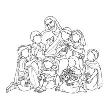 Jesus (Religion and Mythology) coloring page #98991 to print and color