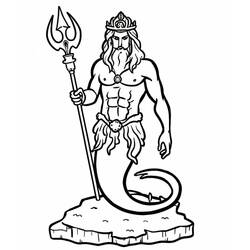 Coloring pages: Poseidon - Free Printable Coloring Pages