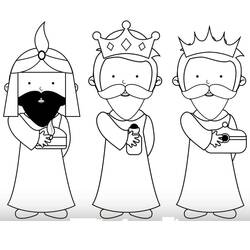 Coloring pages: Three Wise Men - Free Printable Coloring Pages