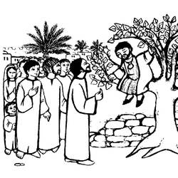 Coloring pages: Zacchaeus - Free Printable Coloring Pages