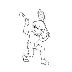 Badminton (Sports) coloring page #177029 to print and color