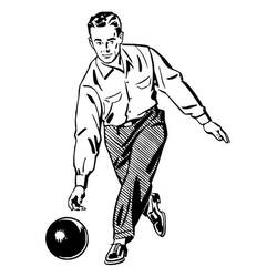 Bowling (Sports) coloring page #173919 to print and color