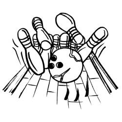 Bowling (Sports) coloring page #173940 to print and color