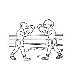 Boxing - Free printable coloring pages