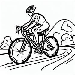 Cyclism - Free printable coloring pages