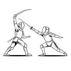 Fencing (Sports) coloring page #217669 to print and color