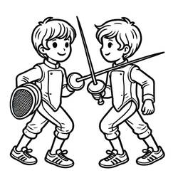 Fencing (Sports) coloring page #217671 to print and color
