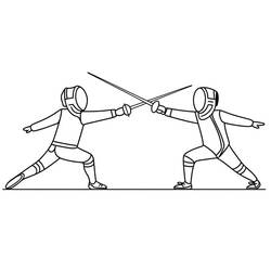 Fencing (Sports) coloring page #217675 to print and color
