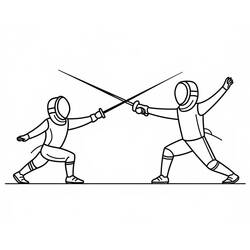 Fencing - Free printable coloring pages