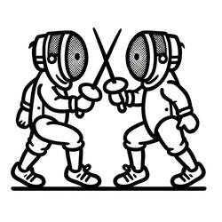 Fencing (Sports) coloring page #217677 to print and color