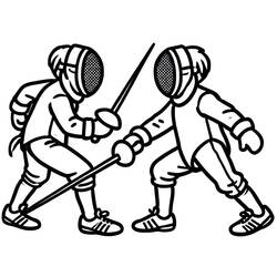 Fencing (Sports) coloring page #217680 to print and color