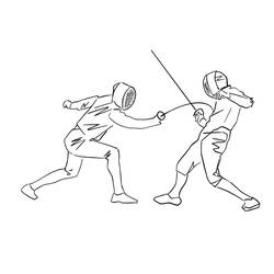 Fencing (Sports) coloring page #217686 to print and color