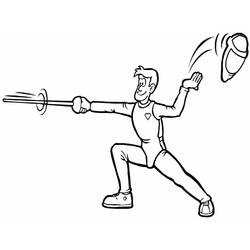 Fencing (Sports) coloring page #217687 to print and color