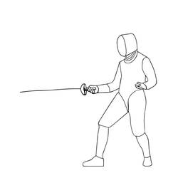 Fencing (Sports) coloring page #217691 to print and color