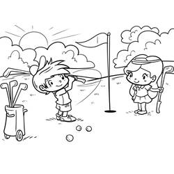 Golf (Sports) coloring page #177078 to print and color