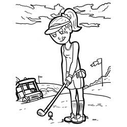 Golf (Sports) coloring page #177082 to print and color