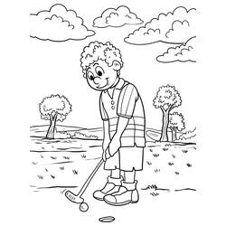 Golf (Sports) coloring page #177083 to print and color