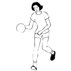 Coloring page: Handball (Sports) #210797 - Free Printable Coloring Pages