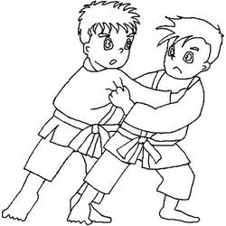Judo (Sports) coloring page #210679 to print and color