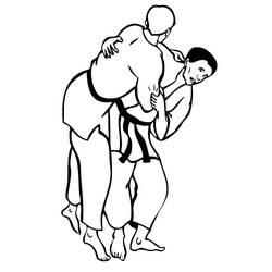 Judo (Sports) coloring page #210688 to print and color