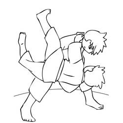 Judo (Sports) coloring page #210694 to print and color