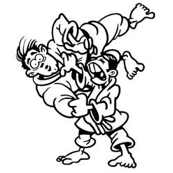 Judo (Sports) coloring page #210698 to print and color