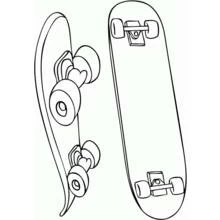 Skateboard (Sports) coloring page #139291 to print and color