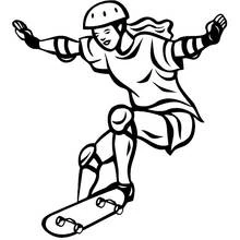 Skateboard (Sports) coloring page #139309 to print and color