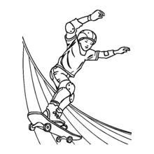Skateboard (Sports) coloring page #139314 to print and color