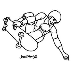 Skateboard (Sports) coloring page #139341 to print and color