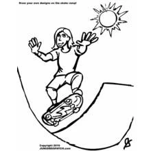 Skateboard (Sports) coloring page #139379 to print and color