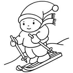 Ski (Sports) coloring page #198433 to print and color
