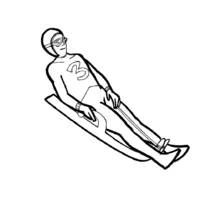 Sledding (Sports) coloring page #142534 to print and color