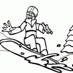 Snowboard (Sports) coloring page #143801 to print and color