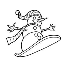 Snowboard (Sports) coloring page #143805 to print and color